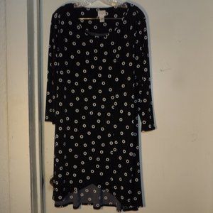 Chicos Slinky Midi High Low Dress Chico's Sz 2 Or M